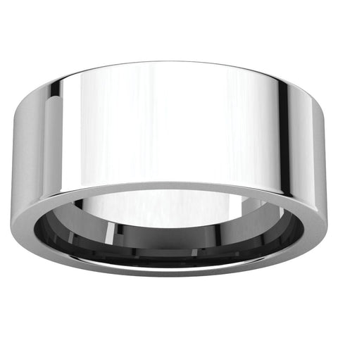 Sterling Silver 8mm Flat Band, Size 7