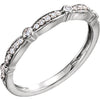 14k White Gold 1/8 ctw. Diamond Stackable Anniversary Band, Size 7
