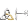 14K White Gold Celtic Earrings