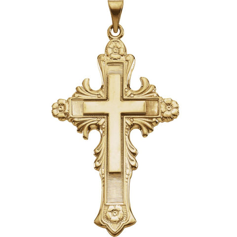 14k Yellow Gold Cross Pendant