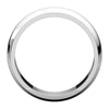 14k White Gold 6mm Half Round Edge Band, Size 7.5