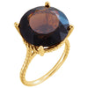 14k Yellow Gold Smoky Quartz Ring, Size 7
