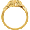 14k Yellow Gold 14.5x10.5mm Ladies Claddagh Ring, Size 7