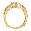 14k Yellow Gold 1/3 CTW Diamond Ring Guard, Size 7