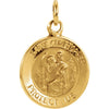 11.75 mm St. Christopher Medal in 14K Yellow Gold