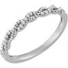 14k White Gold 0.08 ctw. Diamond Stackable Ring, Size 7