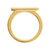 14k Yellow Gold Bar Ring, Size 7