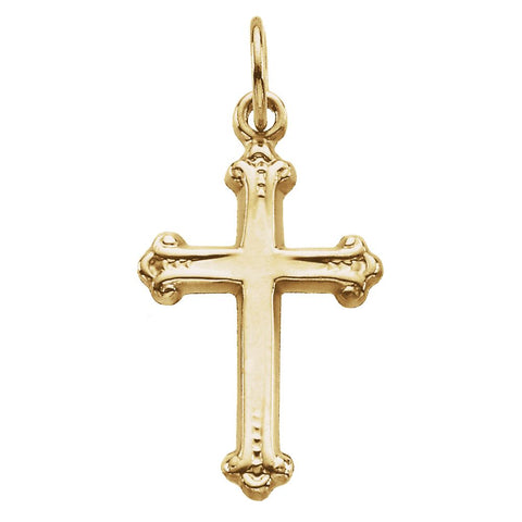 14k Yellow Gold Cross Pendant