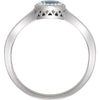 14k White Gold Swiss Blue Topaz "December" Birthstone Ring, Size 7