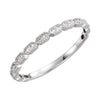 14k White Gold 0.08 ctw. Diamond Ring, Size 7