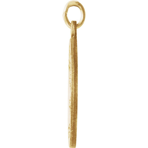 14k Yellow Gold 18.25mm Round St. Thomas Medal