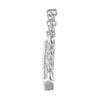 14k White Gold 1/3 CTW Diamond Bar 16-18" Necklace
