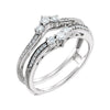 14k White Gold 1/3 ctw. Diamond Ring Guard, Size 7