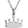 14k White Gold Tiny Posh Crown 16-18" Necklace