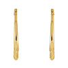 14k Yellow Gold Crescent Hoop Earrings