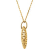 14k Yellow Gold Pierced Style 18" Necklace