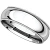 Sterling Silver 6mm Milgrain Comfort Fit Band, Size 10