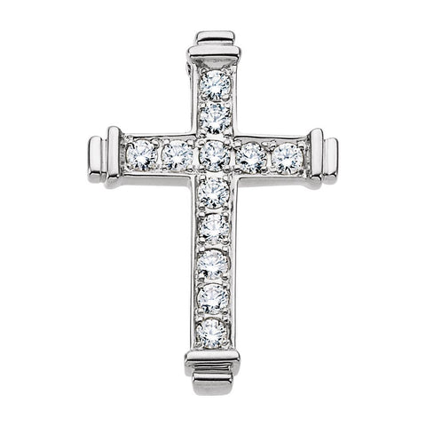 14k Yellow Gold .40 CTW Diamond Cross Pendant