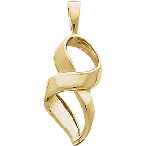14k Yellow Gold Freeform Pendant
