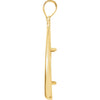 14k Yellow Gold 17.9x1.2mm Coin Frame Teardrop Pendant