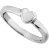 Heart Fashion Ring in Sterling Silver ( Size 7 )