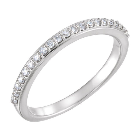 14K White 1/5 CTW Diamond Band