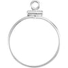 Coin Edge Screw Top Frame For U.S. 1 Cent Coin in Sterling Silver