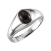 14K White Gold Onyx Ring (Size 10)