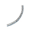 14k White Gold Aquamarine Line 7.25" Bracelet