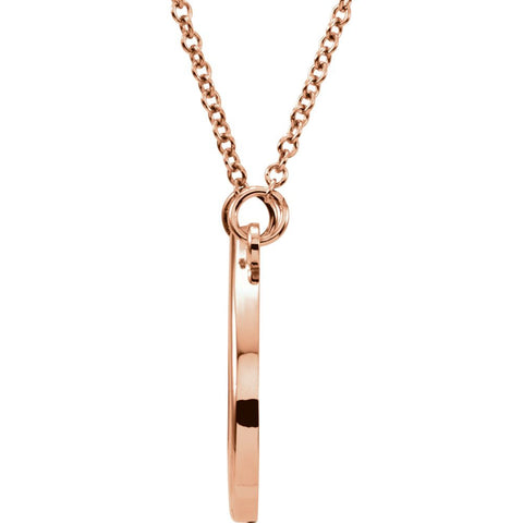 14k Rose Gold Teardrop 16" Necklace