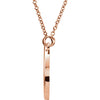 14k Rose Gold Teardrop 16" Necklace