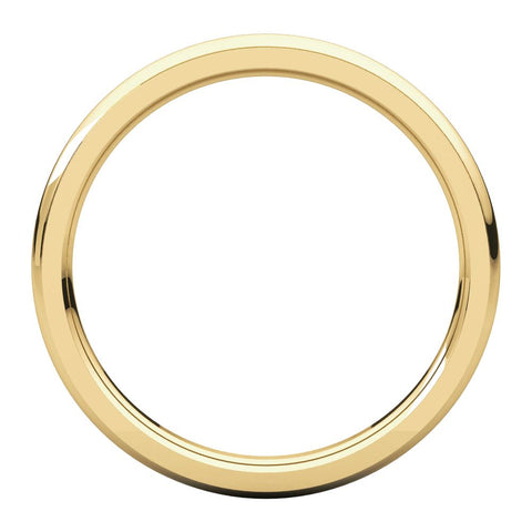 14k Yellow Gold 2.5mm Comfort Fit Edge Band , Size 6.5