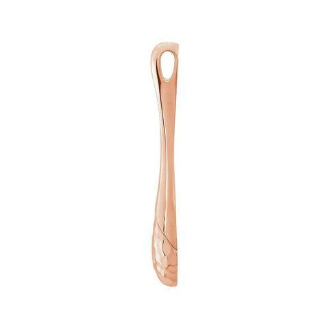 14k Rose Gold Hammered Teardrop Pendant