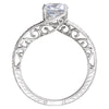14k White Gold 4-Prong Solitaire Engagement Ring or Band, Size 6