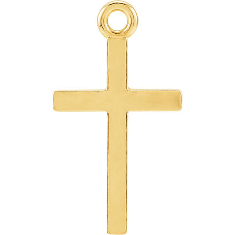 14k Yellow Gold Cross Charm