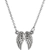 14K White Gold Angel Wings 18-Inch Necklace