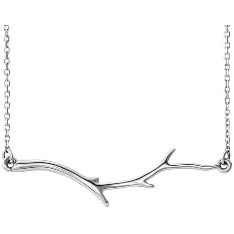 Platinum Branch Bar 16-18" Necklace