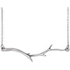 14k White Gold Branch 16-inch Necklace