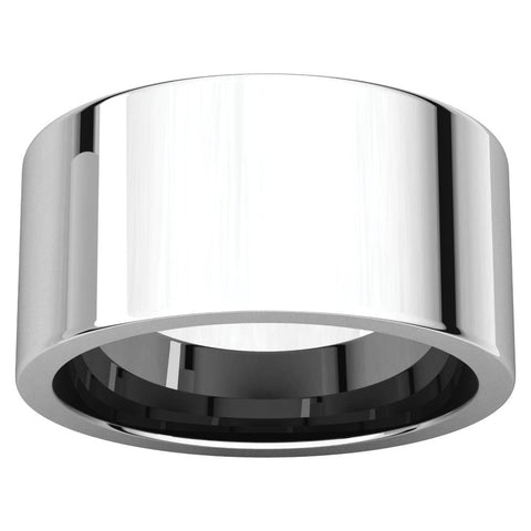 Sterling Silver 10mm Flat Band, Size 7