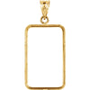 14k Yellow Gold Tab Back Frame Pendant for 5-Gram Credit Suisse Coin