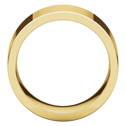 14k Yellow Gold 10mm Flat Comfort Fit Band, Size 9