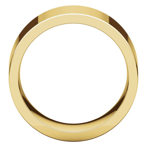 14k Yellow Gold 10mm Flat Comfort Fit Band, Size 7.5