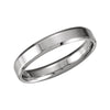 Comfort-Fit Beveled Edge Wedding Band Ring in 14k White Gold ( Size 11 )