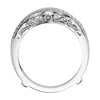 14k White Gold 1/4 CTW Diamond Ring Guard , Size 7
