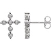 14K White Gold 1/10 CTW Diamond Earrings