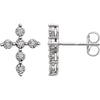 14K White Gold 1/10 CTW Diamond Earrings