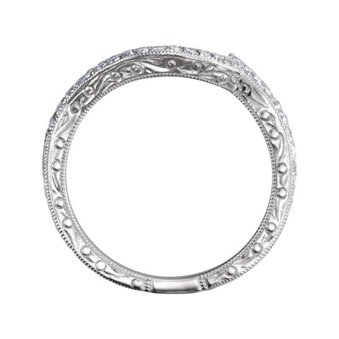 14k White Gold 1/6 CTW Diamond Band, Size 6