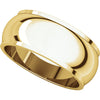 10k Yellow Gold 8mm Half Round Edge Band, Size 9.5