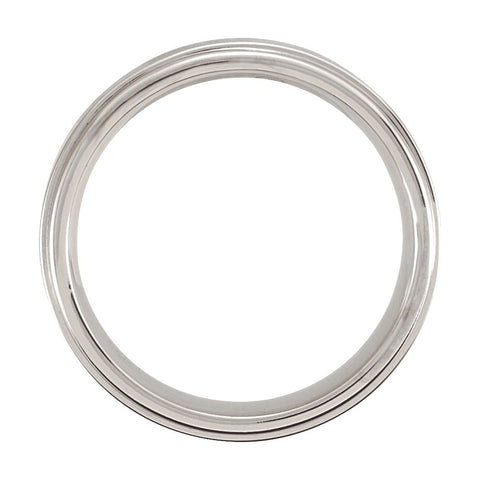 Cobalt 6mm Satin Finished Ridged Band Size 12.5