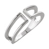 14k White Gold Freeform Ring, Size 7